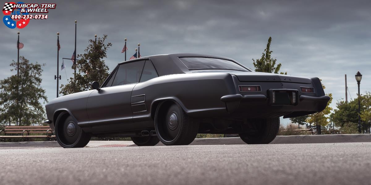 vehicle gallery/buick riviera us mags plain jane u601 22X9 Matte Black wheels and rims